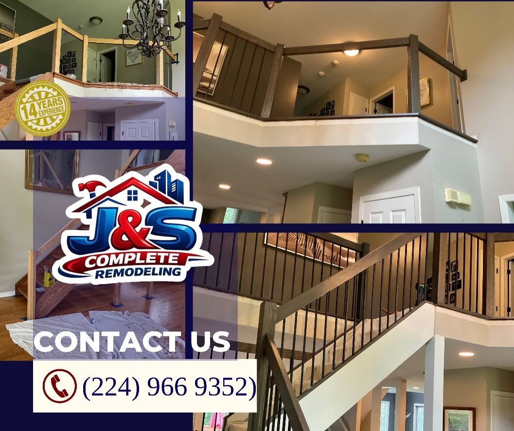 Remodeled stairs and railings